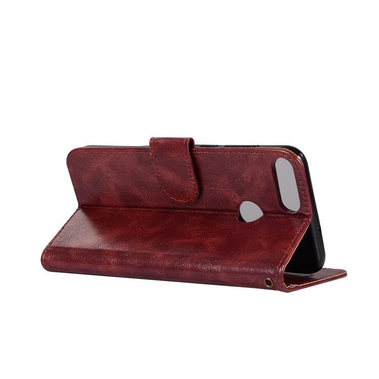 Premium Vintage Leather Wallet Phone Case for Huawei Honor 9 Lite / Honor 9 Youth Edition - Wine Red-11