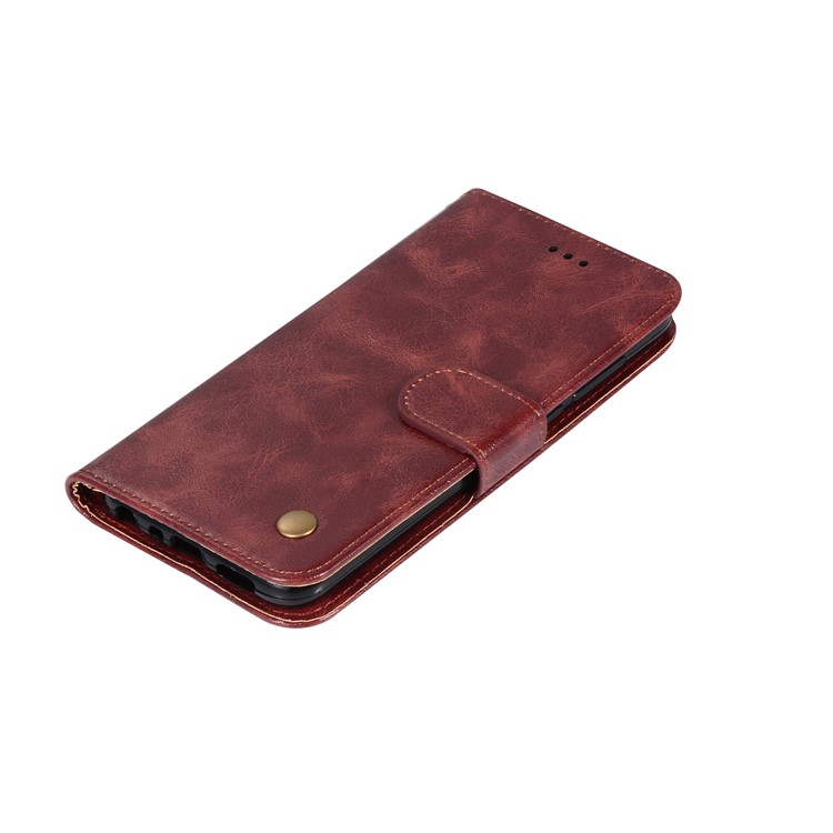 Premium Vintage Leather Wallet Phone Case for Huawei Honor 9 Lite / Honor 9 Youth Edition - Wine Red-13