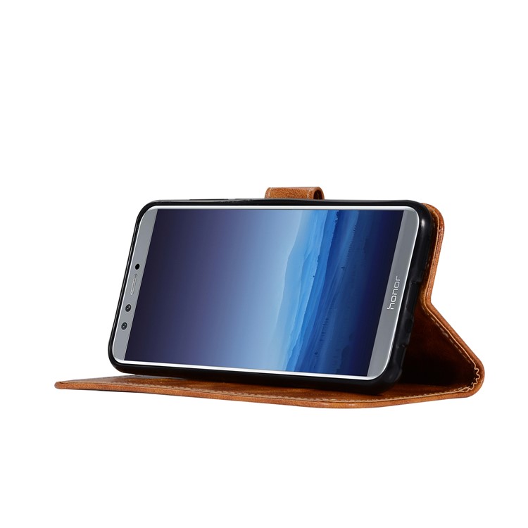 Premium Vintage Leather Stand Case with Card Slots for Huawei Honor 9 Lite / Honor 9 Youth Edition - Brown-9