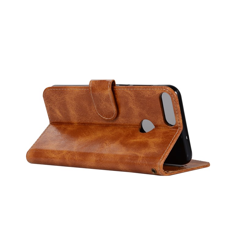Premium Vintage Leather Stand Case with Card Slots for Huawei Honor 9 Lite / Honor 9 Youth Edition - Brown-11