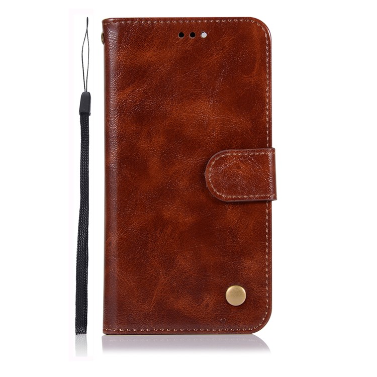 Premium Vintage Leder Standabdeckung Mit Kartensteckplätzen Für Huawei Honour 9 Lite / Ehre 9 Jugendausgabe - Kaffee-3