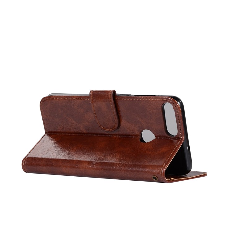 Premium Vintage Leder Standabdeckung Mit Kartensteckplätzen Für Huawei Honour 9 Lite / Ehre 9 Jugendausgabe - Kaffee-11