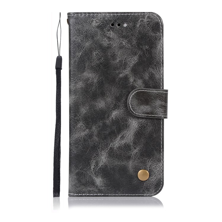 Premium Vintage Leather Stand Cover for Huawei Honor V10/View 10 - Grey-2