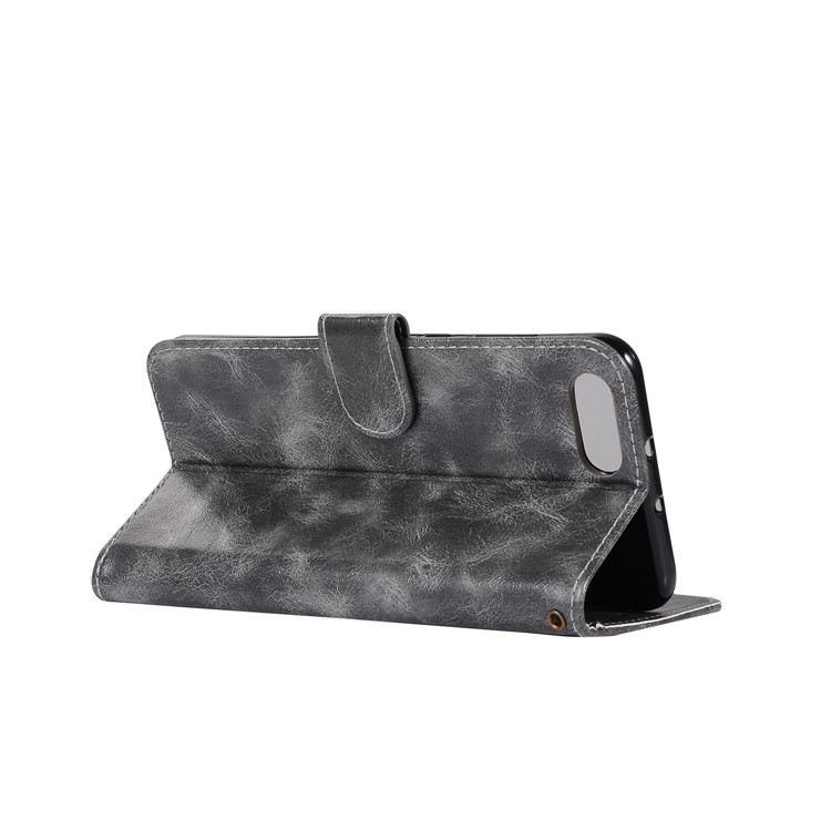Premium Vintage Leather Stand Cover for Huawei Honor V10/View 10 - Grey-6