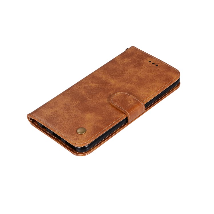 Premium Vintage Leather Stand Mobile Cover for Huawei Honor V10/View 10 - Brown-7