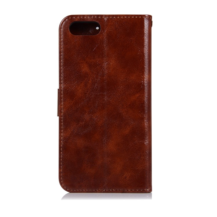 Premium Vintage Leather Wallet Protective Case for Huawei Honor V10/View 10 - Coffee-3