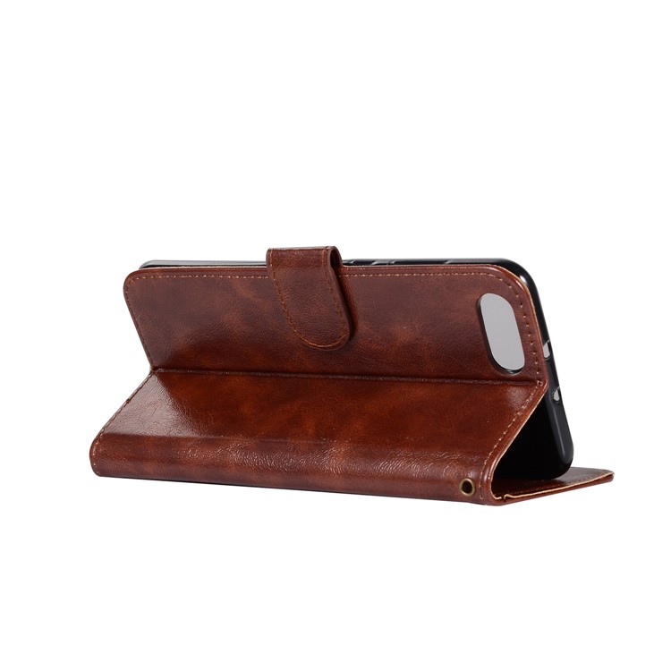 Premium Vintage Leather Wallet Protective Case for Huawei Honor V10/View 10 - Coffee-6