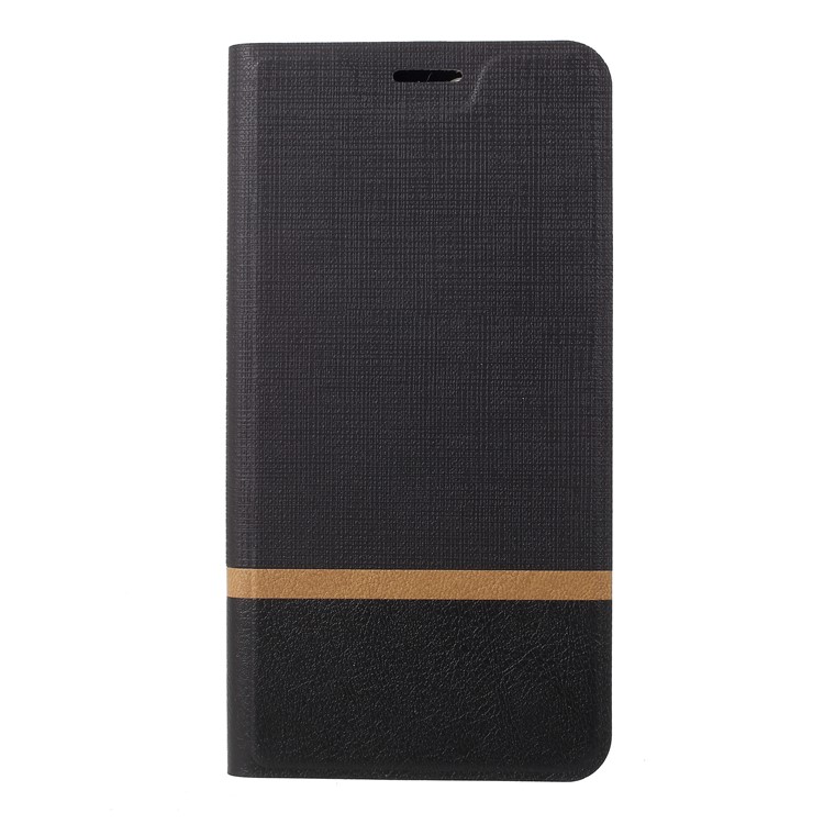 Cross Texture PU Leather Phone Shell for Huawei Enjoy 8e / Honor 7A Pro / Honor 7A (with Fingerprint Sensor) - Black-2
