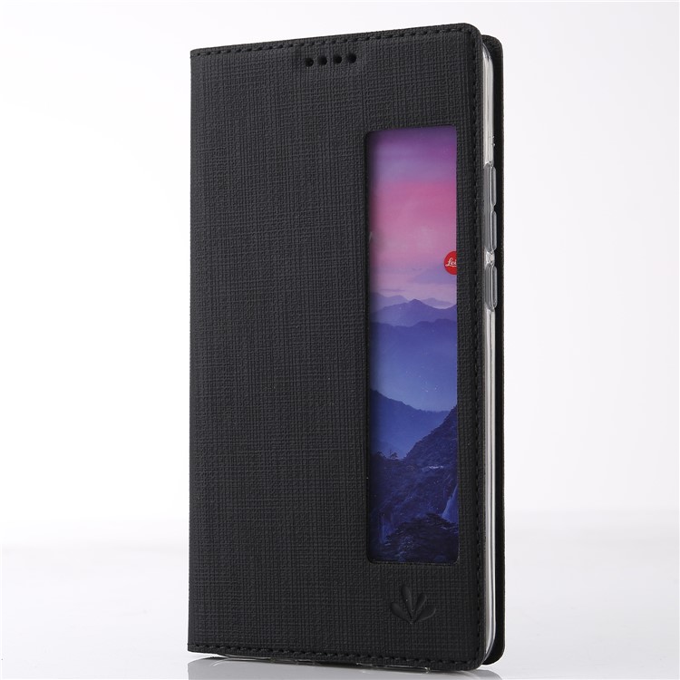 VILI DMX Folding Stand View Window Leather Phone Case for Huawei P20 - Black-2