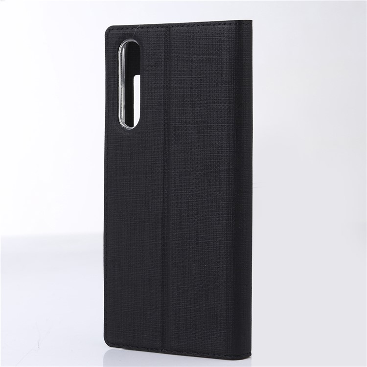 VILI DMX Folding Stand View Window Leather Phone Case for Huawei P20 - Black-3