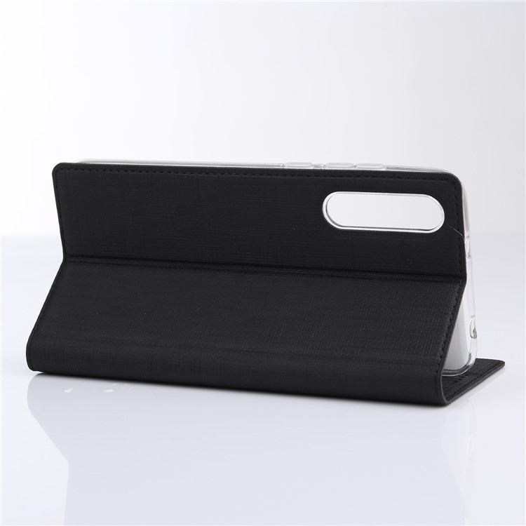 VILI DMX Folding Stand View Window Leather Phone Case for Huawei P20 - Black-4
