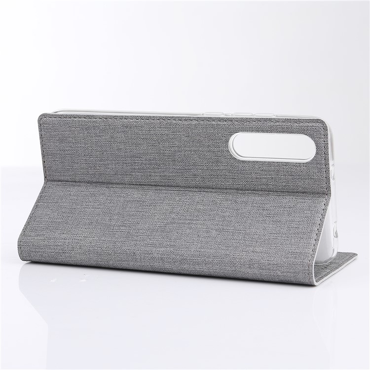 VILI DMX Folding Stand View Window Leather Phone Cover for Huawei P20 - Grey-4