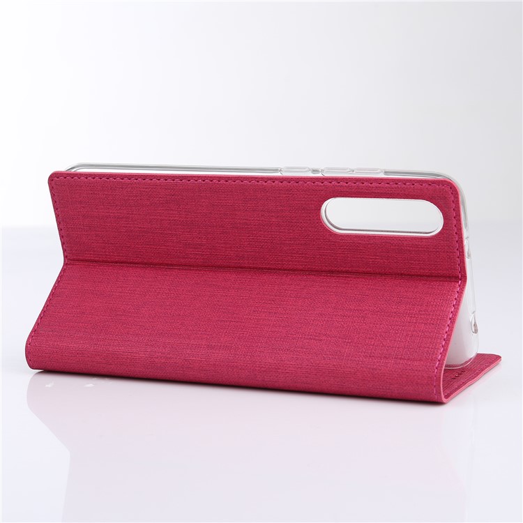 VILI DMX Folding Stand View Window Leather Phone Shell for Huawei P20 - Rose-4