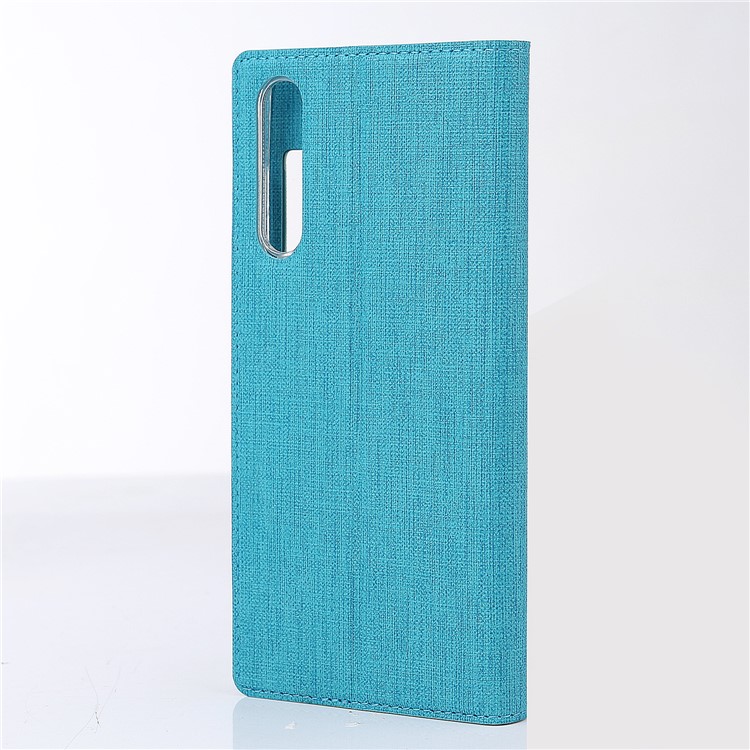 VILI DMX Dobrável Vista Janela De Couro Caso De Telefone Móvel Para Huawei P20 - Azul-3