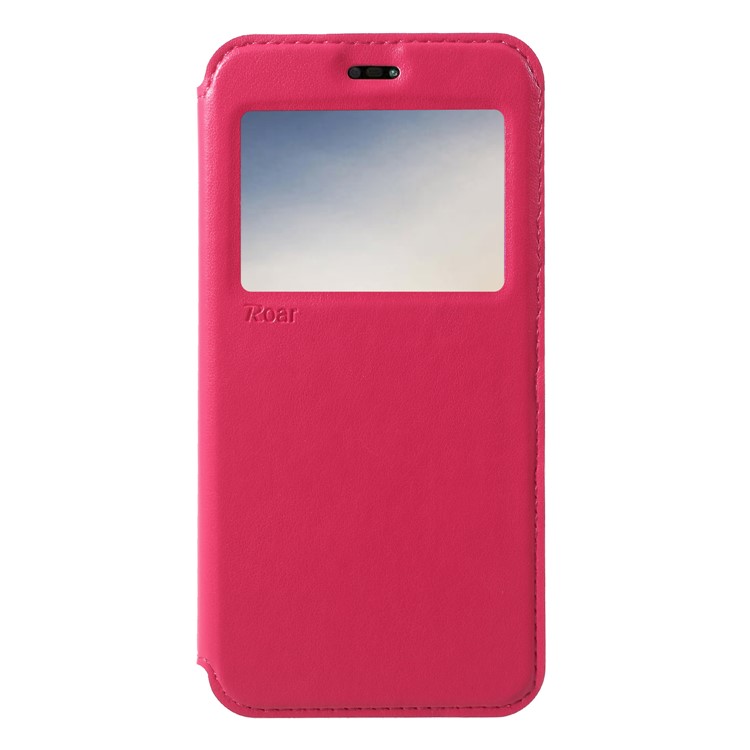 ROAR Window View PU Leather Card Holder Cover for Huawei P20 Lite / Nova 3e - Rose-1