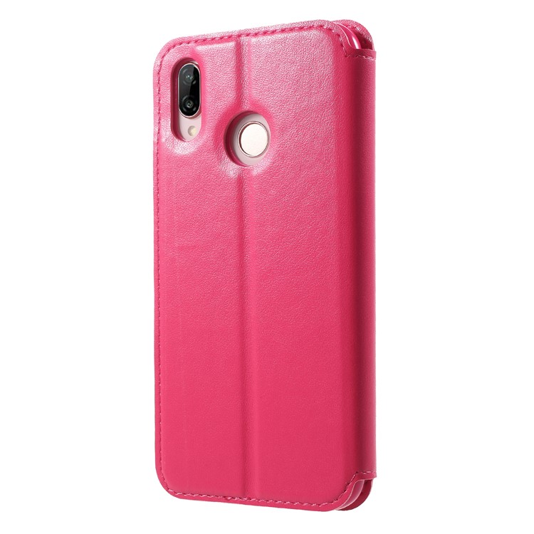 ROAR Window View PU Leather Card Holder Cover for Huawei P20 Lite / Nova 3e - Rose-2