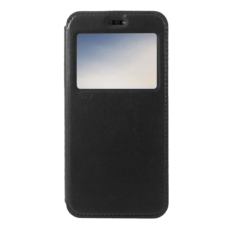 ROAR KOREA Window View Cell Phone Leather Card Holder Case for Huawei P20 Lite / Nova 3e - Black-1