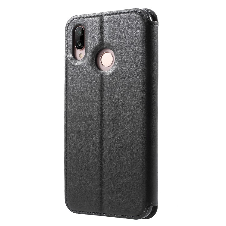 ROAR KOREA Window View Cell Phone Leather Card Holder Case for Huawei P20 Lite / Nova 3e - Black-2