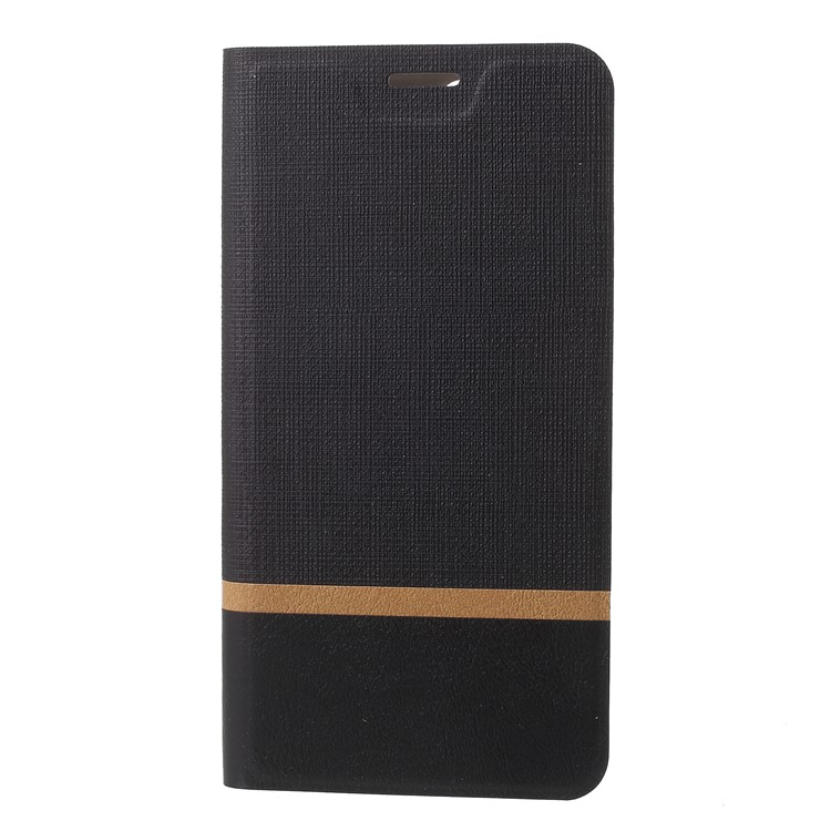 Cross Texture Stand Leather Card Holder Cover Case for Huawei Y6 (2018) - Black-2