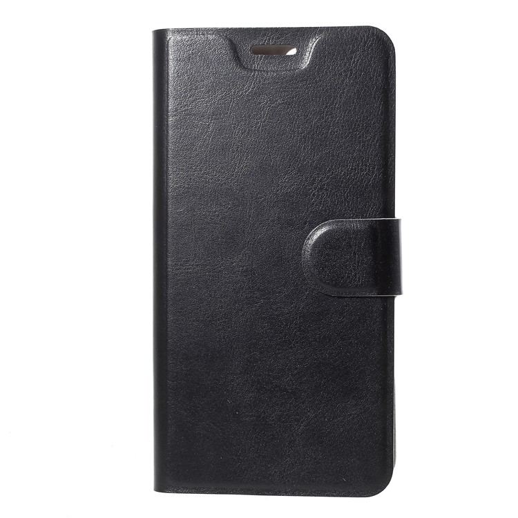 For Huawei Y6 (2018) Crazy Horse Texture PU Leather Protection Mobile Phone Case with Stand - Black-2
