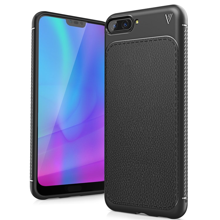 IVSO Gentry Series Leather Coated TPU Case for Huawei Honor 10 - Black-1