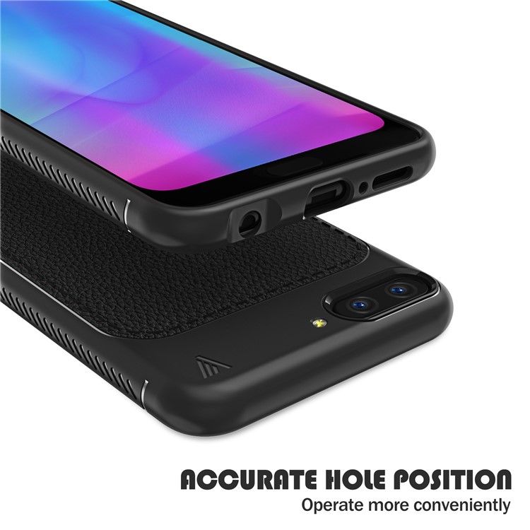 IVSO Gentry Series Leather Coated TPU Case for Huawei Honor 10 - Black-4