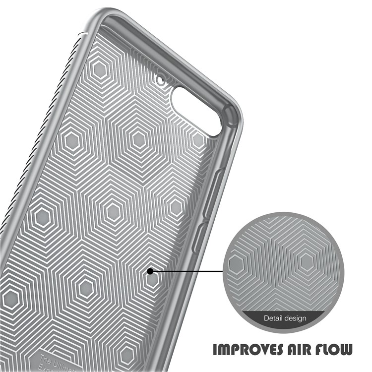 IVSO Gentry Series Leather Coated TPU Shell Case for Huawei Honor 10 - Grey-5