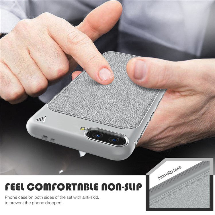 IVSO Gentry Series Leather Coated TPU Shell Case for Huawei Honor 10 - Grey-6