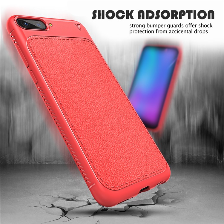 IVSO Gentry Series Leather Coated TPU Protection Case for Huawei Honor 10 - Red-3