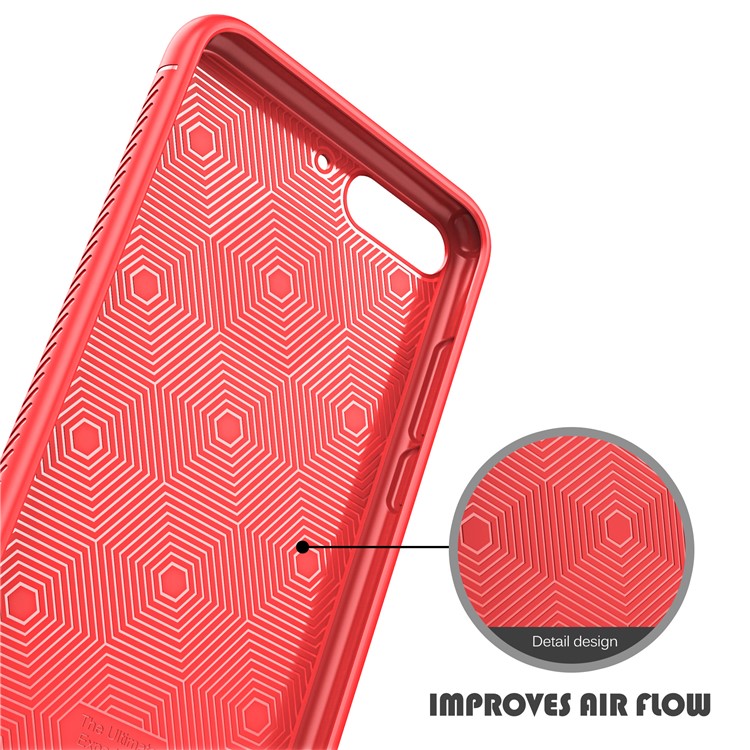 IVSO Gentry Series Leather Coated TPU Protection Case for Huawei Honor 10 - Red-5