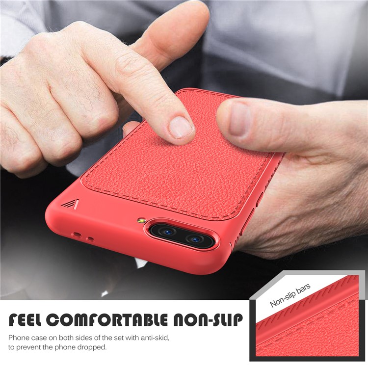 IVSO Gentry Series Leather Coated TPU Protection Case for Huawei Honor 10 - Red-6