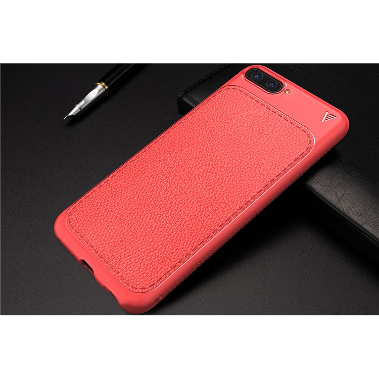 IVSO Gentry Series Leather Coated TPU Protection Case for Huawei Honor 10 - Red-7