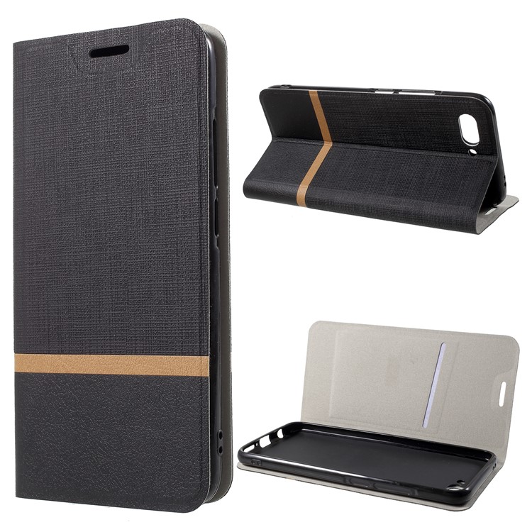 Cross Texture PU Leather Card Holder Phone Casing for Huawei Honor 10 - Black-1