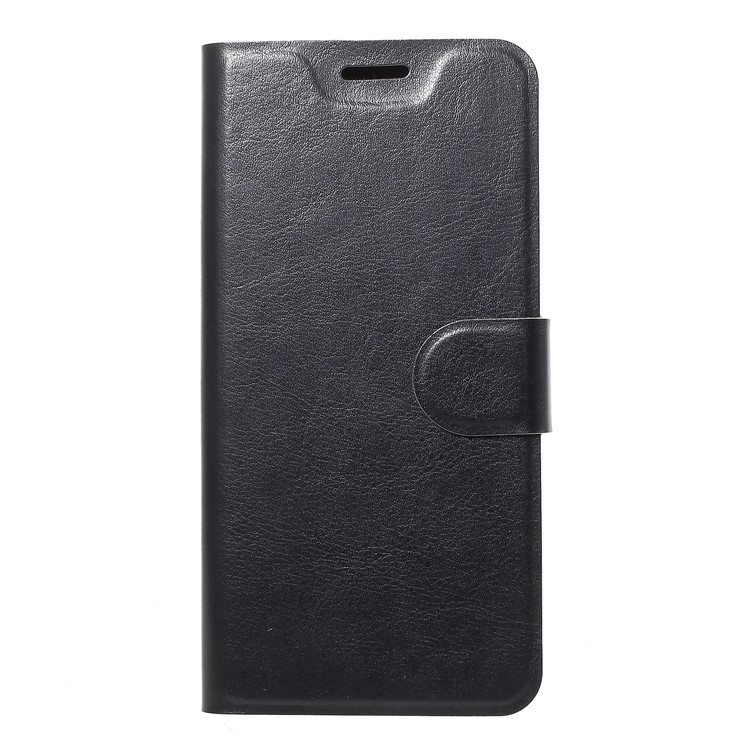 For Huawei Honor 10 Crazy Horse Texture Stand Leather Card Holder Mobile Casing - Black-2