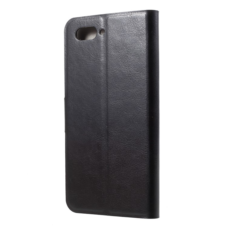 For Huawei Honor 10 Crazy Horse Texture Stand Leather Card Holder Mobile Casing - Black-3