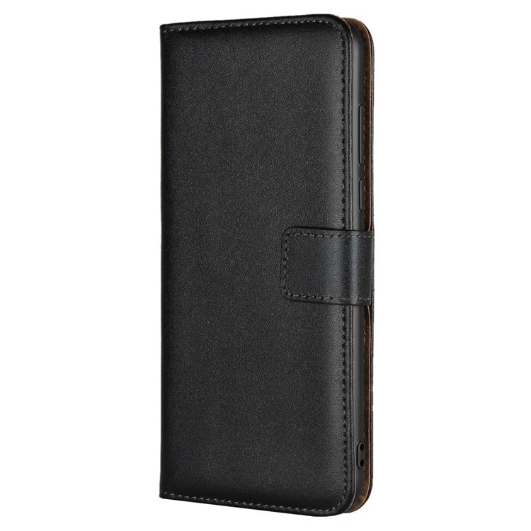 Genuine Leather Wallet Stand Phone Case for Huawei Honor 7C / Enjoy 8 - Black-2