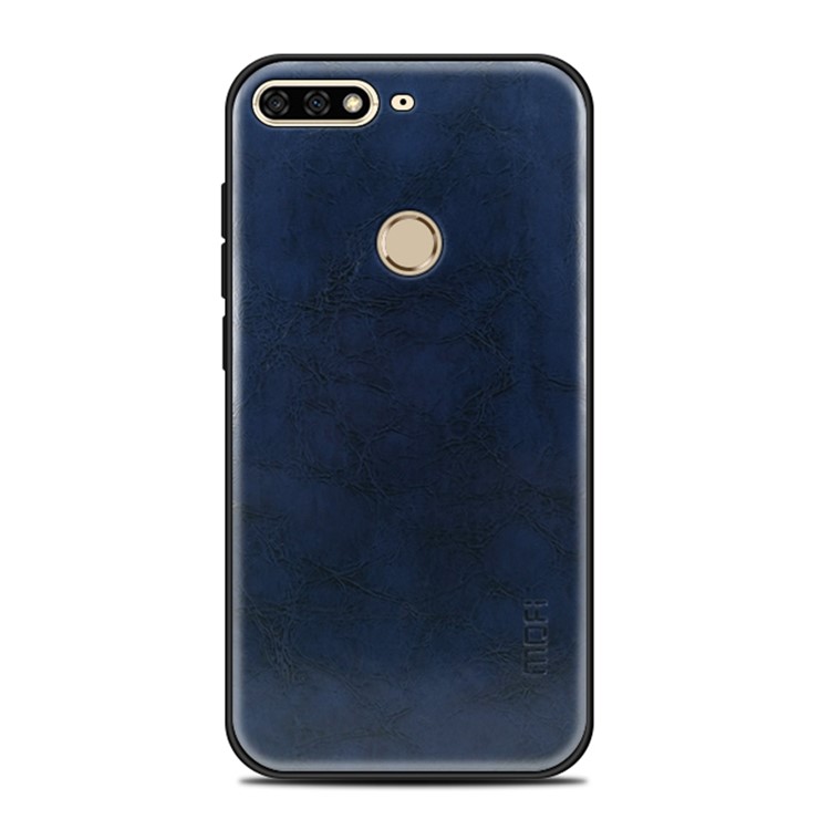 MOFI PU Leather Coated PC + TPU Hybrid Phone Case for Huawei Honor 7C / Enjoy 8 - Blue-1