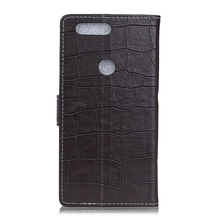 Crocodile Texture Vintage Leather Wallet Case for Huawei Honor 7A (with Fingerprint Sensor)/Honor 7A Pro/ Enjoy 8e - Black-3