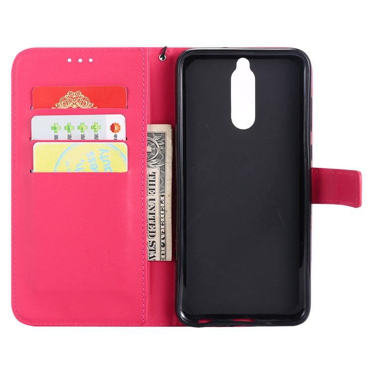 Portemonnaie Stand Lederschutz Handyhülle Für Huawei Mate 10 Lite - Rose-5