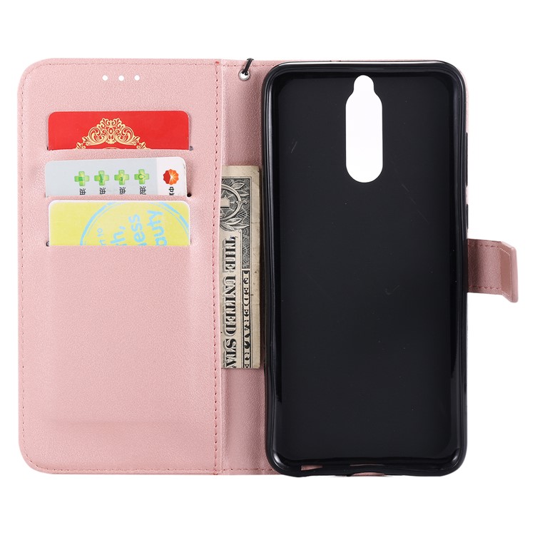 Wallet Stand Leather Protection Mobile Phone Shell for Huawei Mate 10 Lite / nova 2i / Maimang 6 / Honor 9i (India) - Rose Gold-5