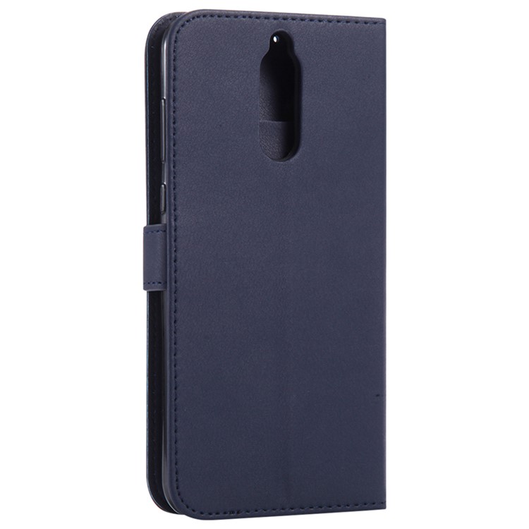 PU Leather Magnetic Wallet Phone Shell for Huawei Mate 10 Lite / nova 2i / Maimang 6 / Honor 9i (India) - Dark Blue-9