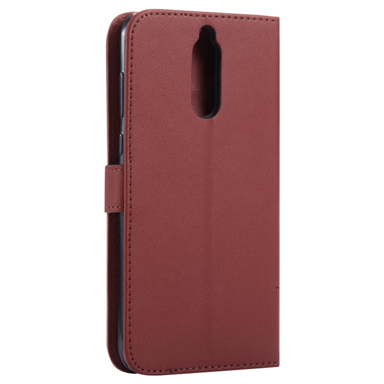 Folio Flip Wallet Leather Stand Mobile Casing for Huawei Mate 10 Lite / nova 2i / Maimang 6 / Honor 9i (India) - Brown-9