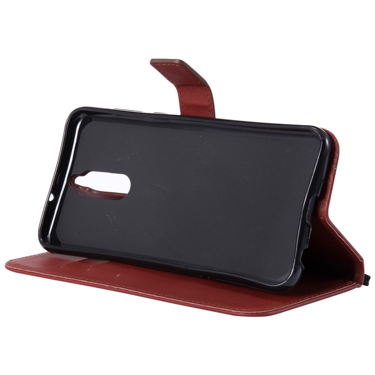 Folio Flip Wallet Leather Stand Mobile Casing for Huawei Mate 10 Lite / nova 2i / Maimang 6 / Honor 9i (India) - Brown-11