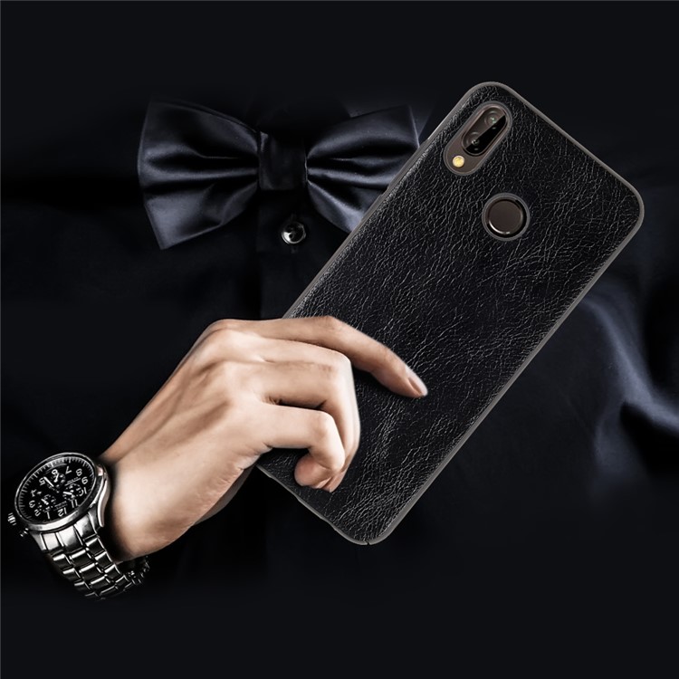 Crazy Horse Texture PU Leather Coated PC Hard Case for Huawei P20 Lite / Nova 3e - Black-6