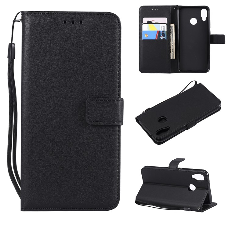 Wallet Leather Stand Case for Huawei P20 Lite / Nova 3e - Black-1
