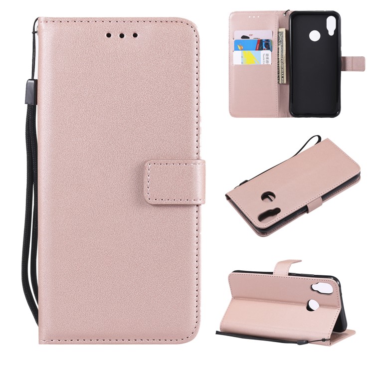 Wallet Leather Cell Phone Case for Huawei P20 Lite / Nova 3e - Rose Gold-1