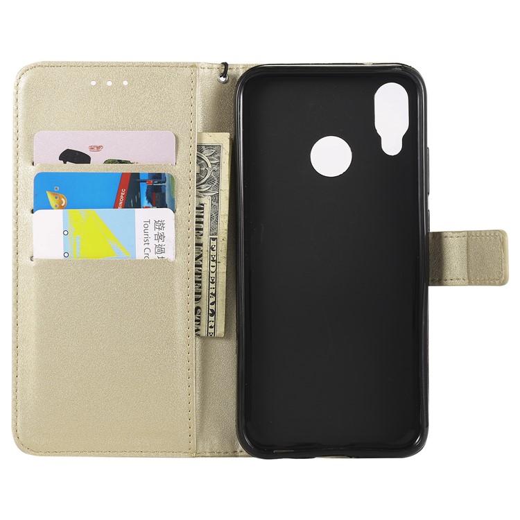 Magnetic Leather Stand Case for Huawei P20 Lite / Nova 3e - Champagne Gold-5