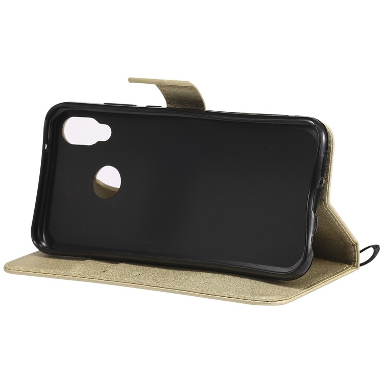 Magnetic Leather Stand Case for Huawei P20 Lite / Nova 3e - Champagne Gold-13