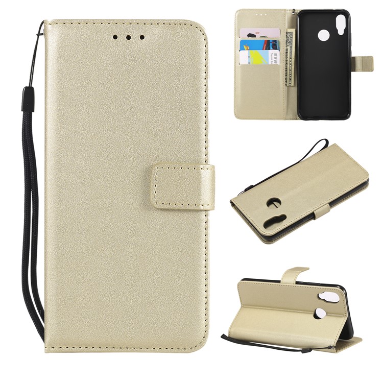 Magnetic Leather Stand Case for Huawei P20 Lite / Nova 3e - Champagne Gold-17