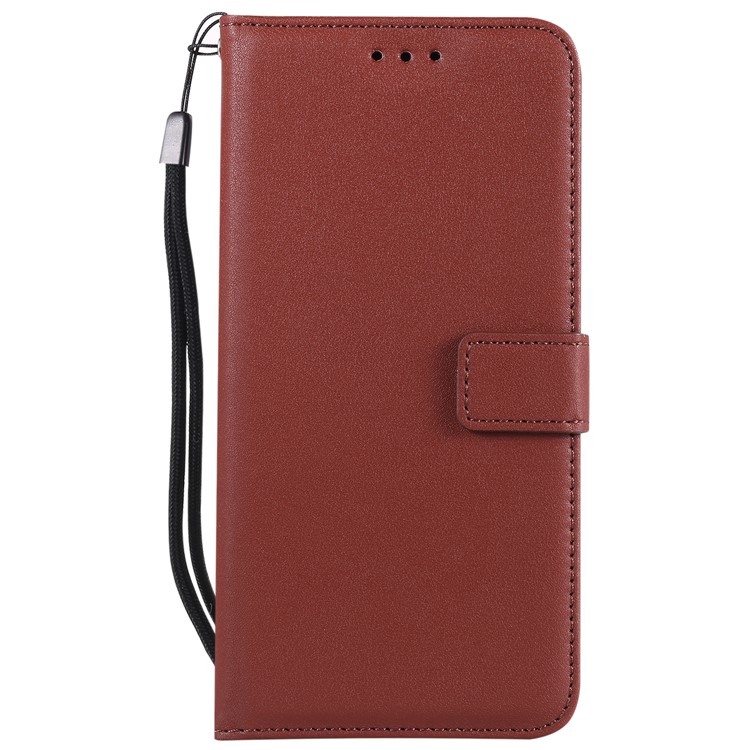 Leather Stand Cover with Card Slots for Huawei P20 Lite / Nova 3e - Brown-3